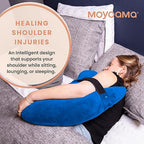 MOYOAMA Rotator Cuff Pillow with Arm & Shoulder Support - Post Shoulder Surgery Pillow, Shoulder Pillow, Arm Pillow, Arm Pillows for Adults, Shoulder Relief Pillow, Pain Side Sleeper with Pocket