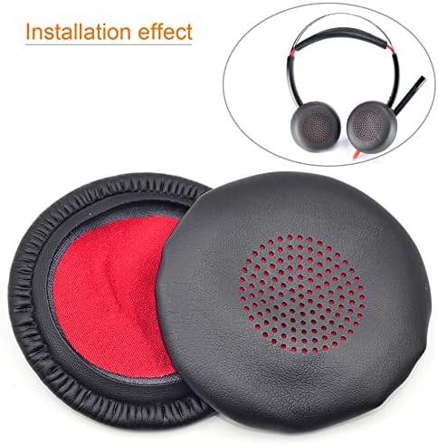 Voyager Focus UC Ear Pads - Replacement Ear Cushion Cover Compatible with Poly Voyager Focus UC, Plantronics Voyager Focus UC B825 Binaural, BLACKWIRE 5220 5210 7225, Voyager Focus 2 UC USB-A Headset