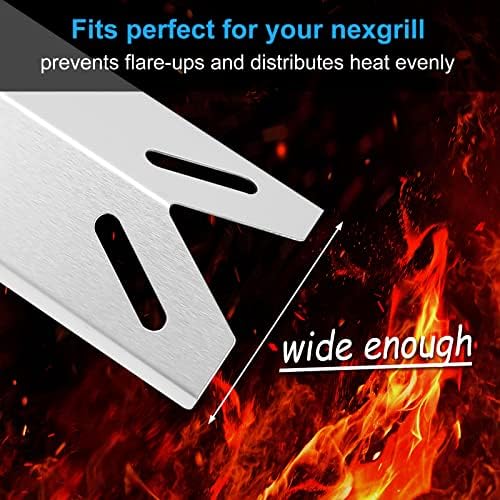 Uniflasy Grill Replacement Parts for Cuisinart GAS2456AS,GAS2556AS,GAS1456ASO,GAS1456BSO,GAS9456AS/ASO,GAS9556AS/ASO,GAS2420AS,Stainless Steel Burner Tube Heat Plate Tent Shield Plate Burner Cover