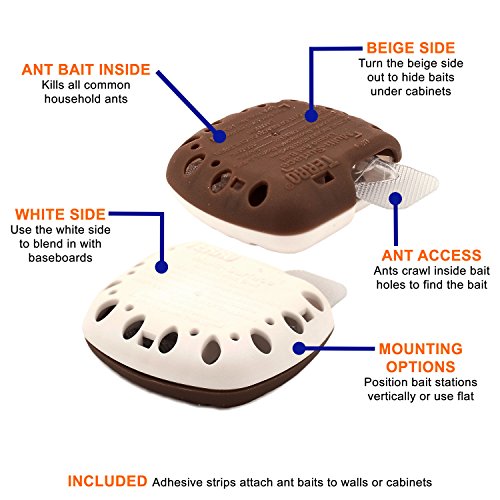 Terro T334 4 5 Pack Multi-Surface Liquid Ant 20 Discreet Bait Stations,White