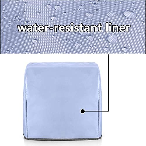 Yarwo Stand Mixer Cover Compatible with 4.5 qt and All 5 qt KitchenAid Mixer, Protective Dust Cover with Top Handle and Pockets for Accessories, Gray with Arrow