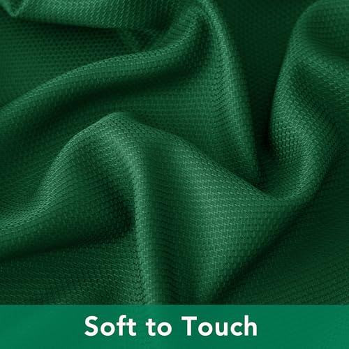 Biscaynebay Textured Fabric Christmas Square Tablecloths 54x54 Inches, Hunter Green Water Resistant Spill Proof Tablecloths for Dining, Kitchen, Wedding and Parties etc. Machine Washable