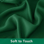 Biscaynebay Textured Fabric Christmas Square Tablecloths 54x54 Inches, Hunter Green Water Resistant Spill Proof Tablecloths for Dining, Kitchen, Wedding and Parties etc. Machine Washable