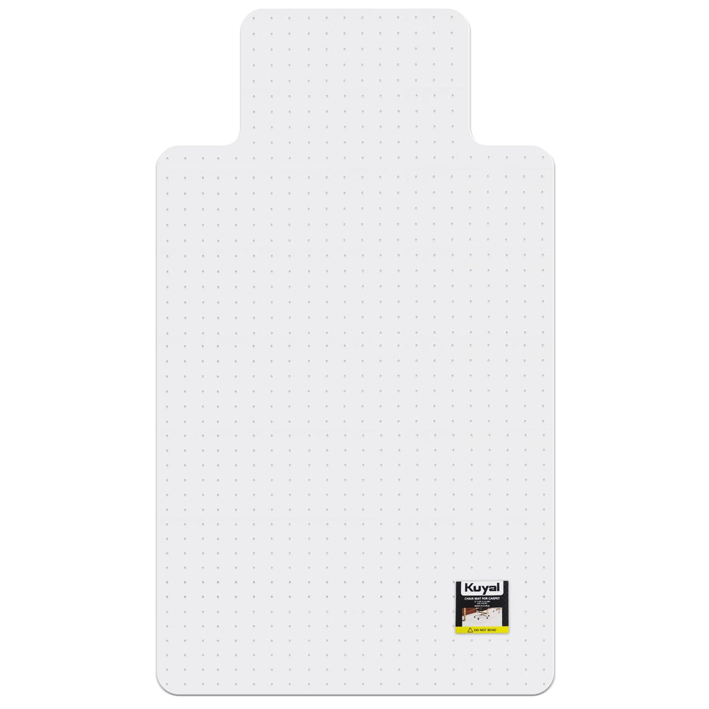 Kuyal Office Chair Mat for Carpet, 32x55 Clear Heavy Duty Computer Chair Mat with Lip, Under Desk Protector Carpeted Floors Mat, Easy Chair Movement,Ship Flat