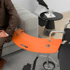 Curved Transfer Board Wheelchair Accessories for Transferring to Wheelchair ，Chair, Bed, Toilet, Car for Patient, Elderly, Disabled, 31.1 * 9.84 * 0.46" 3.64 lbs ABS Transfer Devices (Orange)