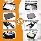 Portable Oven | 12V, 24V, 110V Food Warmer | Portable Mini Personal Microwave | Heated Lunch Box for Cooking and Reheating Food in Car, Truck, Travel, Camping, Work, Home | AOTTO