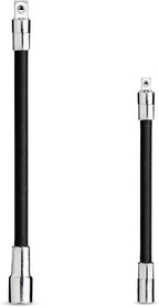 NEIKO 00239A Flexible Extension-Bar Set, 1/4-Inch and 3/8-Inch Drives, Flexible Socket Extension Bars, 2-Piece Set
