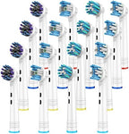 FIRIK Replacement Toothbrush Heads16 Pack, Electric Toothbrush Heads Compatible with Oral B Electric Toothbrush, Whitening Toothbrush Head, Toothbrush Head with Scraper
