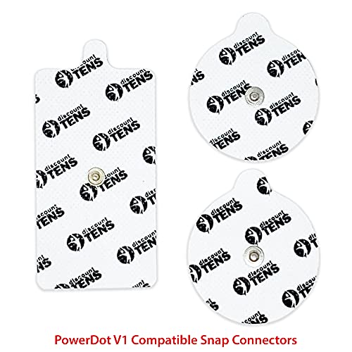 PowerDot 1.0 Compatible Electrodes with Snap Connector. 12 Premium PowerDot 1.0 Compatible Replacement Pads (Version 1 - Snap Connector)