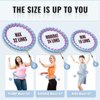 65inch 32 Knots Plus Size Quiet Weighted Hula Infinity Fitness Detachable Hoops, Smart Noiseless Infinity Hula for Women, 2 in 1 Waist and Abdominal Workout Equipment at Home