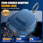 for Bose Ultra Open Earbuds Case Cover 2024 with Cleaner Kit,Military Hard Cover with Lock for Bose Open Ear Earbuds Charging Case Accessories with Keychain for Men Women-Blue