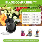 DLC-2ACBN Chopping Blade Fits Cuisinart Mini Prep Plus DLC-2A, Food Processor Blade Compatible with Cuisinart Food Processor Replacement Parts (Black)