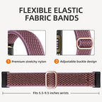 Maledan 6 Pack Stretchy Solo Loop Compatible with Fitbit Charge 5 Bands/Fitbit Charge 6 Bands for Women Men, Soft Nylon Adjustable Sport Elastic Wristbands Replacement Strap for Fitbit Charge 5/6