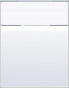 Compuchecks Blank Check Paper - 100 Pack - Computer Security Business Checks, QuickBooks & Laser Printer Compatible - Check On top, Voucher On Bottom - Check Paper Size 8 1/2-11 - Blue Pinstripe