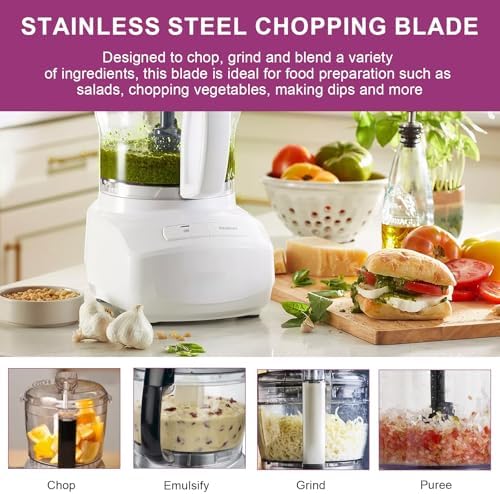 DLC-2ACBN Fits for Cuisinart Mini Prep Plus Food Processor Replacement Chopping Blade, Only Fit DLC-2A Replacement Blade, Compatible with DLC-2A, DLC-2ATQ, DLC-2AR, DLC-2APK et, Sharp and Strong Blade
