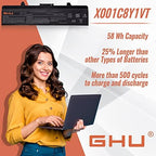 GHU New Laptop Battery 58Wh Replacement for K450N XR693 X284G RU586 RN873 GW240 M911G Compatible with Dell Inspiron 1440 1750 1525 1526 1545 1546 PP29L PP41L Part 312-0844 C601H GW252 HP297