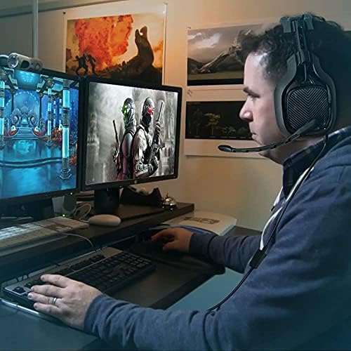 Replacement for Astro A40 Inline Mute Cable Cord, Mute Function Audio Aux Gaming Wire Compatible with Astro A40 Headsets (2 Meter, Nylon Braided)