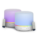 Small Essential Oil Diffuser 2 Pack 200 ML Ultrasonic Cool Mist Humidifiers and Aromatherapy Diffuser 2in1 7-Colors Night Light ，Auto Shut-Off Suitable for Home Bedroom Living Room Office