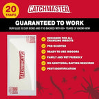 Catchmaster Crawling Insect Trap XL Giant Glue Traps 20-PK, Adhesive Bug Catcher, Spider, Cricket, Ant & Roach Traps for Home, Bulk Insect Killer Glue Boards for House & Garage, Pet Safe Pest Control