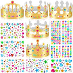 Gold Paper Crowns, Diy Birthday King Crowns Craft to Decorate, Paper Prince Princess Crown Hats for School Classroom