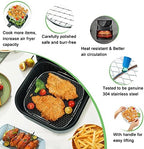 BYKITCHEN 8 Inch Square Air Fryer Rack, Stainless Steel Dehydrator Rack, Square Air Fryer Accessories for Cosori, Instant Vortex, Gourmia, Ninja Foodi Grill and More