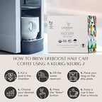 Lifeboost Coffee Half Caff Coffee K Cups - Low Acid Half Caff Coffee Pods - Single Origin Non-GMO Mold Free Pods Compatible with Keurig & Keurig 2 - No Mycotoxins or Pesticides - 10 Count