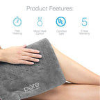 Pure Enrichment® PureRelief™ Deluxe Heating Pad (12" x 24"), Full Body Therapy Pad with 4 InstaHeat™ Settings, Soft Machine-Washable Microplush Fabric and 2-Hour Auto Safety Shut-Off (Gray)