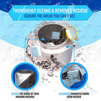 Washing Machine Cleaner Descaler 48 Pack - Value Size Deep Cleaning Tablets HE Front Loader & Top Load Washer, Septic Safe Eco-Friendly Deodorizer, Clean Inside Laundry Drum Tub Seal - 48 Count