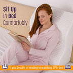 Aeris Wedge Pillow for Sleeping -Post Surgery Pillow -Unique Curved Design -Memory Foam- Incline Pillow for Elevation,Pregnancy,Reading,Back & Knee Support,Breathing –,Washable Cover