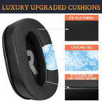 SOULWIT Cooling Gel Earpads Cushions Replacement for Logitech G Pro, G Pro X, G Prox 2, G Pro X SE Headphones, Ear Pads with Noise Isolation Foam, Added Thickness - Black