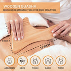 Nuddspa Wood Therapy Massage Tools 6 Pcs, Lymphatic Drainage Massager, Maderoterapia Kit, Anti Cellulite Complete Body Sculpting Tools for Total Relaxation & Relief (6 Pack)