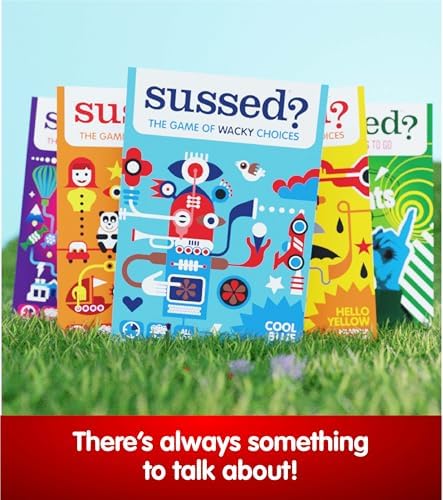 SUSSED The Wacky ‘What Would You Do?’ Social Card Game - Kids Stocking Stuffer & Family Travel Game - Fun & Easy to Play - All Ages 7 and Up - Oddball Orange Deck