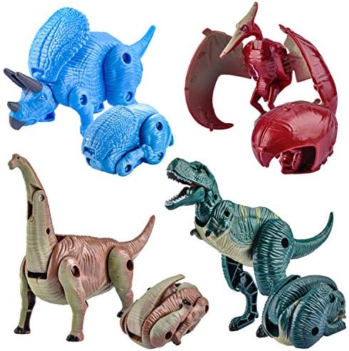 JOYIN 12 Pack Valentine’s Greeting Cards with Transforming Dinosaur Toys in Egg, Classroom Exchange Prize for Valentine Party Favor, Hatching Dinosaur Eggs, School Gift Exchange