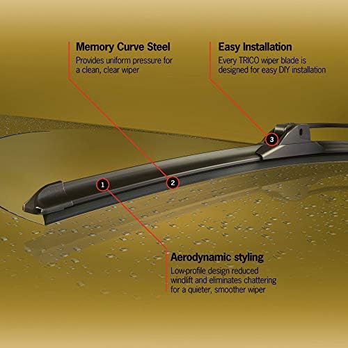 TRICO Gold 22" + 22" Premium Automotive Replacement Windshield Wiper Blades (Set of 2), Passenger and Driver Side All-Weather Beam Wiper Blades for Select Vehicle Models