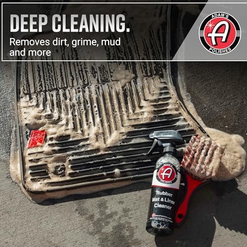 Adam's Polishes Rubber Mat & Liner Cleaner 16oz Protectant & Rubber Floor Mat Cleaning Solution for Car Detailing | Deep Cleans & Restores Mats, Truck Bed Cargo Liners, Trunk Mat Accessories & More