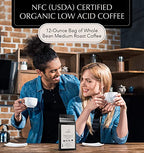 Lifeboost French Vanilla Ground Coffee - Non-GMO Low Acid Single Origin USDA Organic Coffee - Third Party Tested For Mycotoxins & Pesticides - 12 Ounces