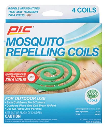 PIC Mosquito Repelling Coils, 4 Count Box - Mosquito Repellent for Outdoor Spaces (24 Count)