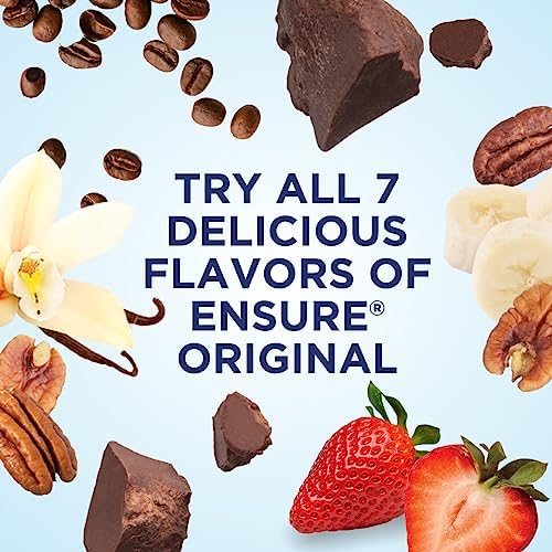 Ensure Original Milk Chocolate Nutrition Shake with Fiber| Meal Replacement Shake | Ready To Drink | 9g Protein, 27 Vitamins and Minerals | 8 fl oz - 24 Pack