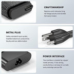 New Slim HP 65W USB C Laptop Charger Replacement for HP Spectre X360,Spectre,Elitebook x360,Elitebook,Chromebook,Elite x2,Envy,ProBook Travel Type C Power Cord Supply