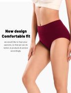 Molasus Incontinence Underwear for Women, 4X-Large, High Absorbency, Period Leakproof, Cotton Underwear, Bladder Control Briefs, 3 Pack, Multicolor
