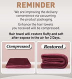 Hicober Microfiber Hair Towel, 3 Packs Hair Turbans for Wet Hair, Drying Hair Wrap Towels for Curly Hair Women Anti Frizz (Plum,Navy,Aqua Green)