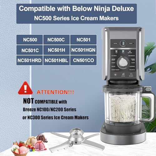 Replacement For Ninja Creami Deluxe Blade, Compatible with Ninja Creami NC500 NC501 Series Deluxe Ice Cream Makers, Ice Creami Replacement Blade, Perfect Fit for Ninja 500 Accessories