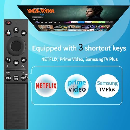 BN59-01357A BN59-01357F BN59-01357P Solar Voice Remote Replacement for Samsung Frame Smart TV Remote with Rechargeable Solar Cell