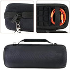 co2CREA Hard Travel Case Replacement for JBL Flip 6 FLIP 5 Waterproof Portable Bluetooth Speaker (Black Case + Inside Black)