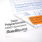 Polycarbonate Clear Plastic Sheet 12" X 18" X 0.0625" (1/16") Exact, EasyRuler Film, Shatter Resistant, Easier to Cut, Bend, Mold than Plexiglass. VEX Robot, Hobby, DIY, Industrial. Glass Replacement