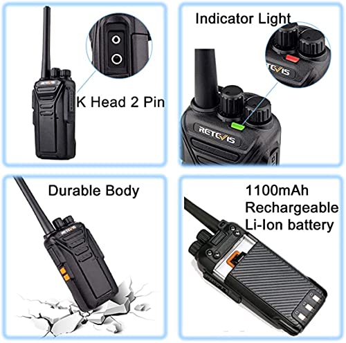 Retevis RT27 Walkie Talkies with Earpiece,Two Way Radios Rechargeable,USB Charging VOX Handsfree,2 Way Radio Long Range for Family Road Trip Camping Hiking Skiing(3 Pack)