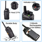 Retevis RT27 Walkie Talkies with Earpiece,Two Way Radios Rechargeable,USB Charging VOX Handsfree,2 Way Radio Long Range for Family Road Trip Camping Hiking Skiing(3 Pack)