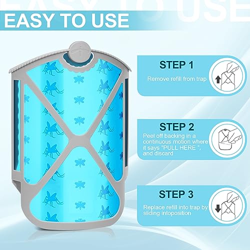 INRAGEO Insect Trap Refill Kit, Compatible with M364, Attracts Traps Flying Insects Fruit Flies and Other Insects (4Pcs)