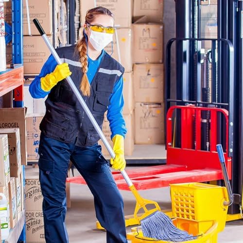 Commercial Heavy Duty Mop Heads Replacement for Rubbermaid: 3 Packs Industrial Wet Mop Head for Floor Cleaning - Cotton Commercial Products Wet Mop Refills