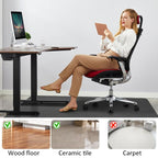 Office Chair Mat for Hardwood Floor&Tile,55"x35" Anti-Slip Desk Chair Mat,Low-Pile Mat,Multi-Purpose Hardwood Floor Protector for Office,Home (Grey, 35 * 55IN)